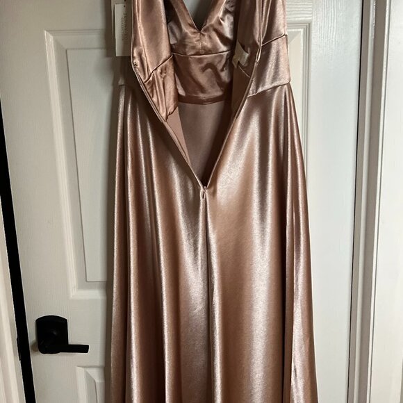 JENNY YOO  Brenna whipped apricot long gown Size 14 - Picture 7 of 15